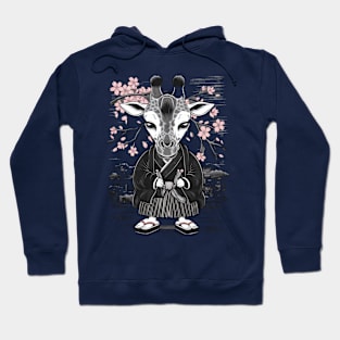 Despondent Giraffe Japanese Art Print Hoodie